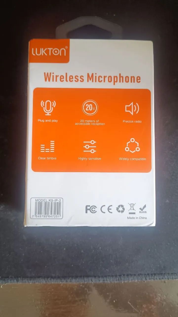 Microfone Lapela Sem Fio Duplo Lukton K9-IP-2 ? Lightning (iPhone) - Foto 3