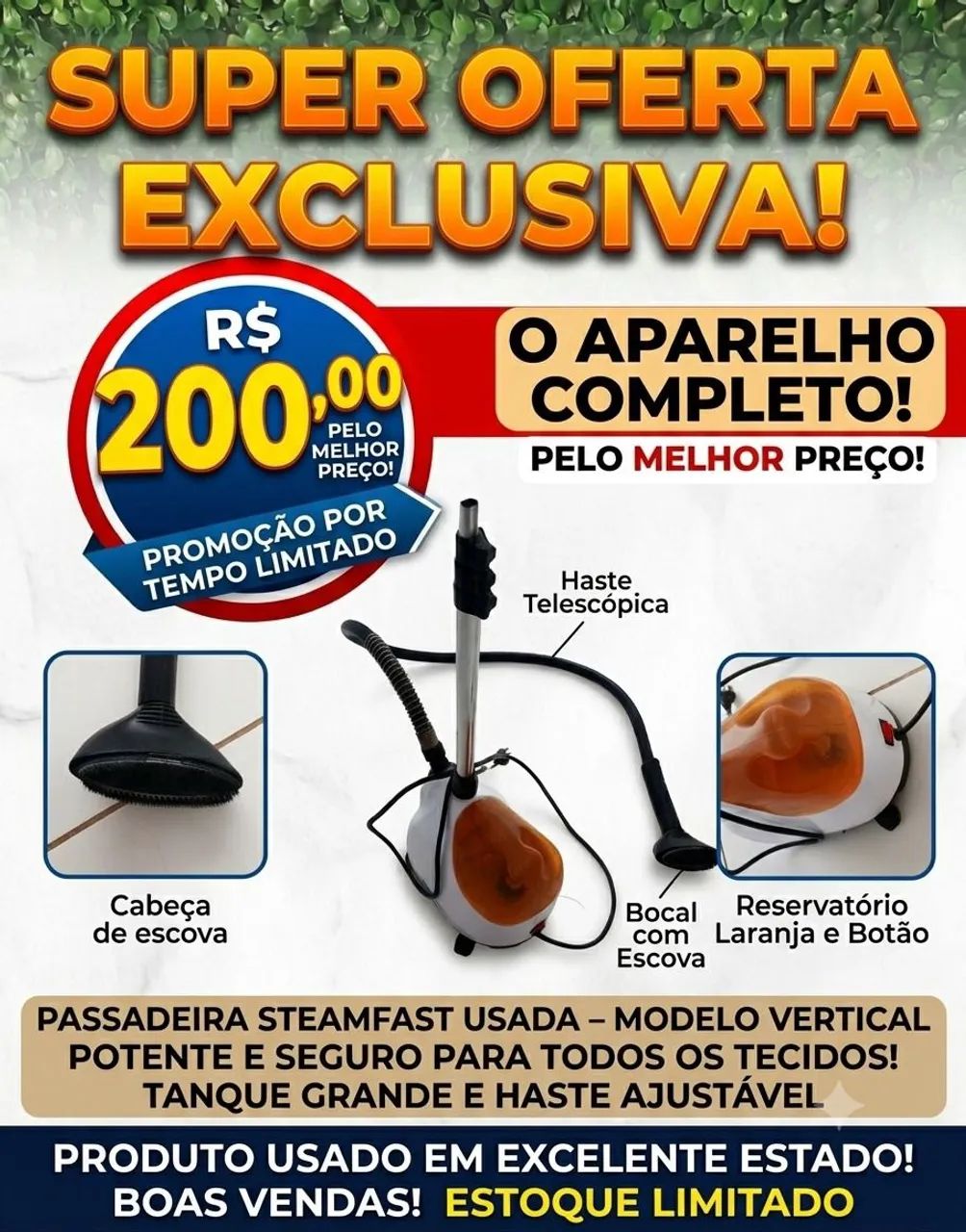 Passadeira Streamfast usada 