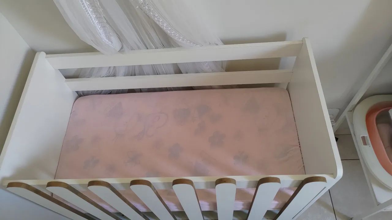 Mini berço MDF com gavetas e colchão - Foto 3