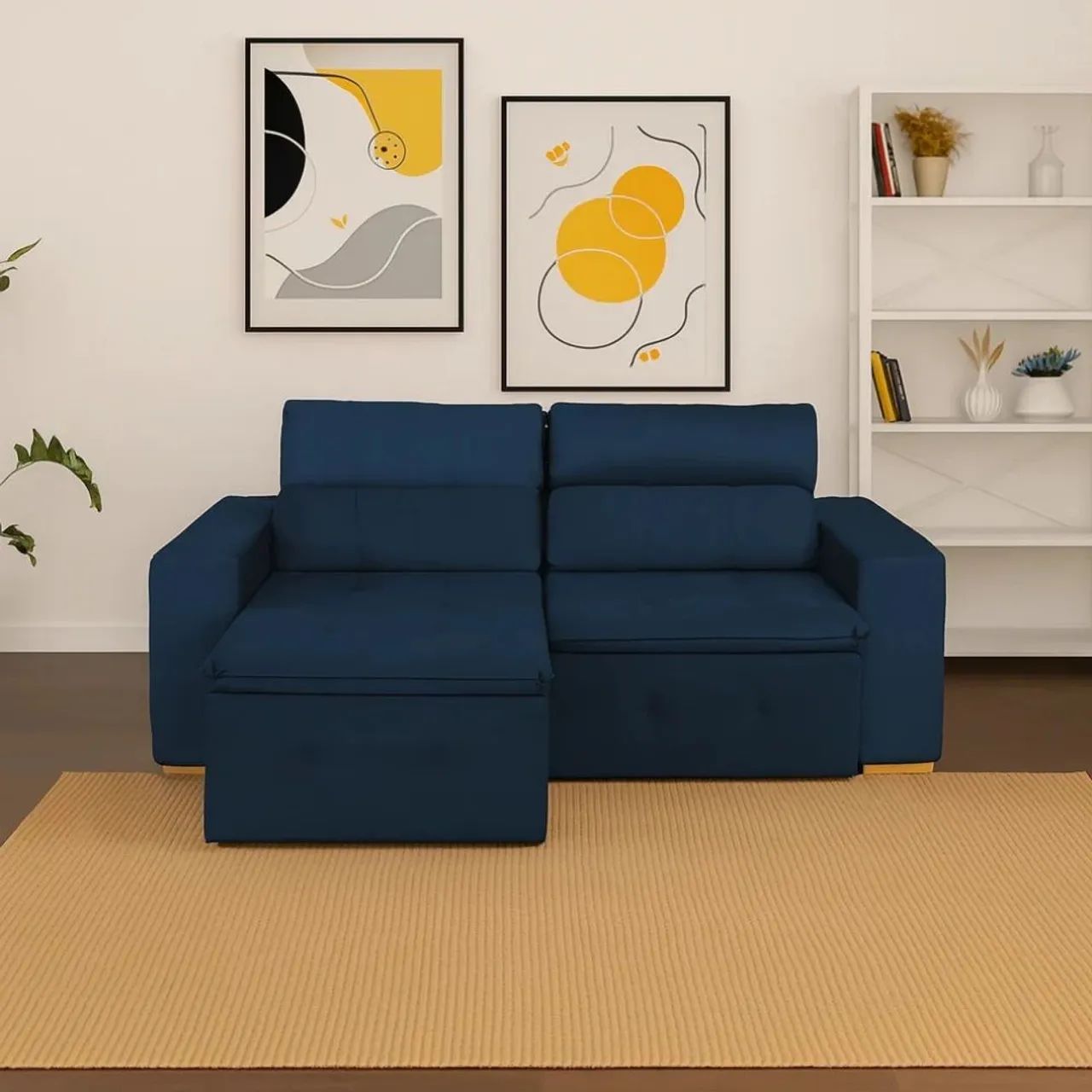 Sofá Retrátil e Reclinável 3 Lugares Isabela Allflex