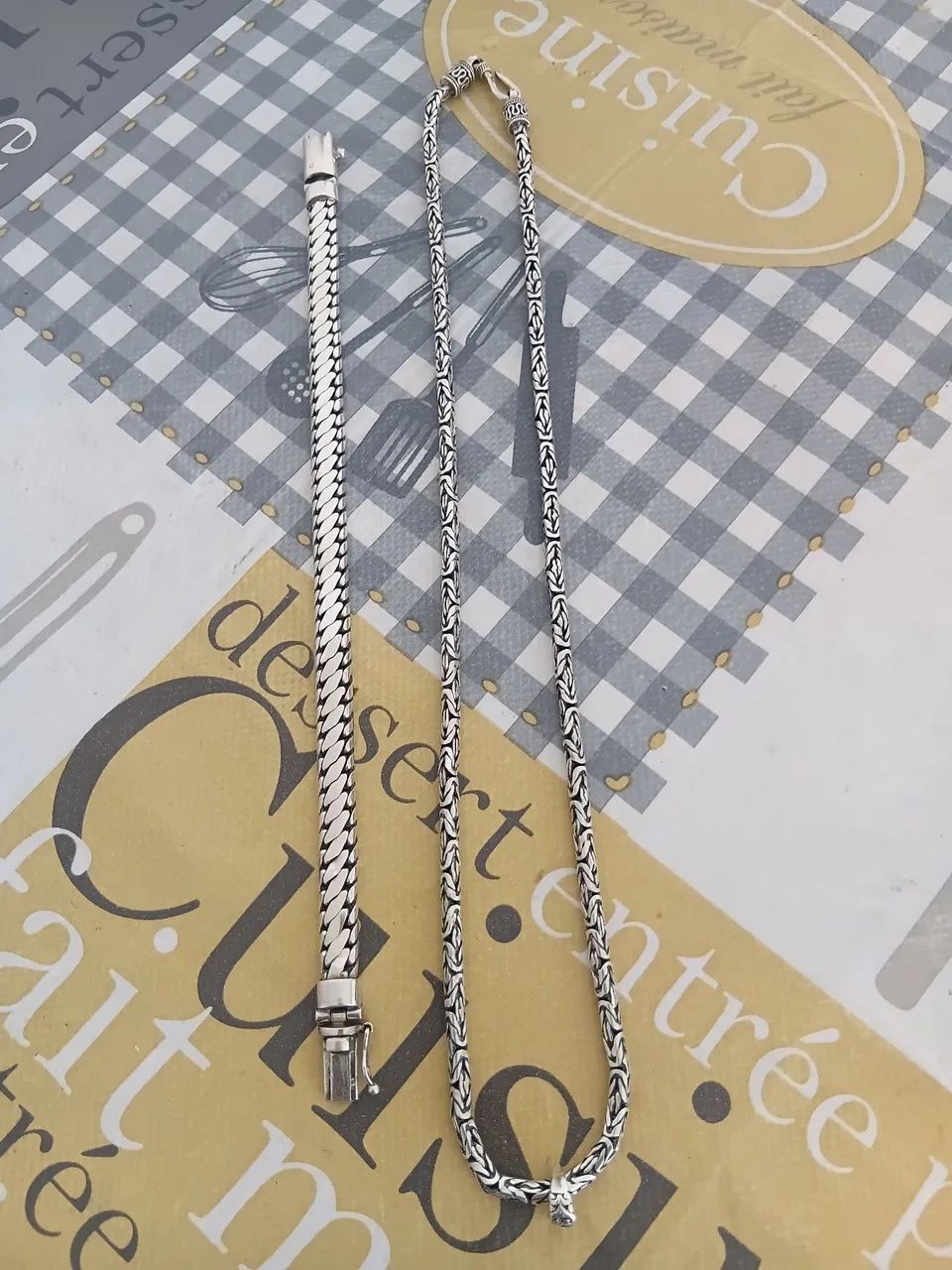 Pulseira e colar prata de Bali 