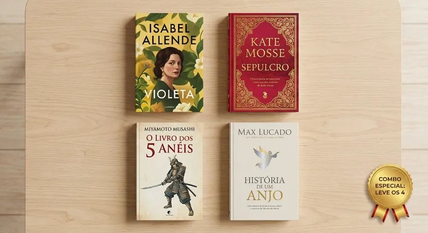 Kit Livros Literatura e Reflexão: Violeta, Sepulcro, 5 Anéis e História de um Anjo