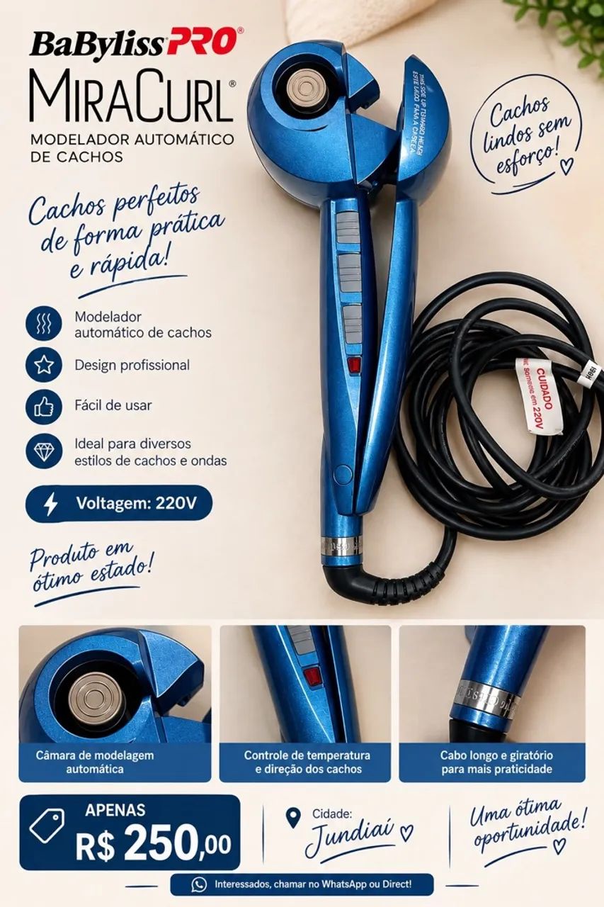 Babyliss cachear cabelo 