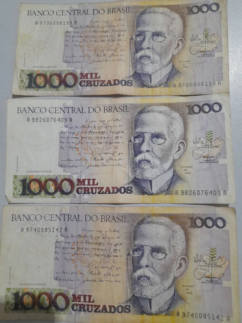 Cedulas 1000 cruzados