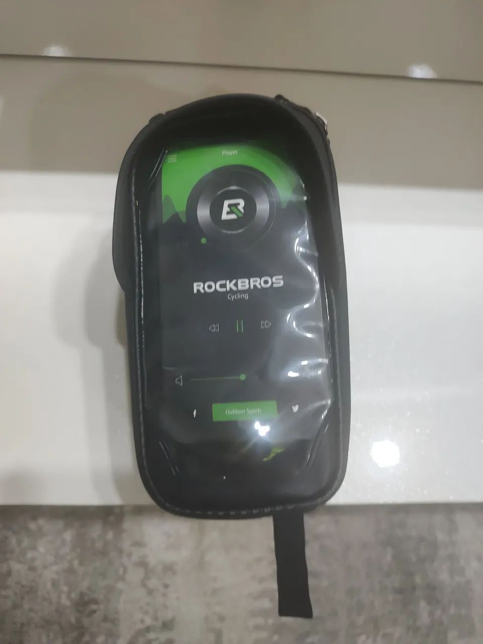 Bolsa para bicicleta com suporte para celular 