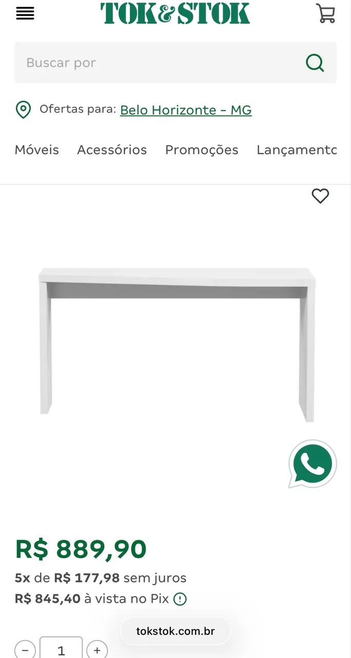 Mesa de escritório trapezoidal 1,45 x 60 cm esquerdo - Foto 2