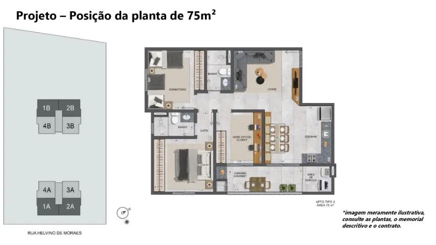 Apartamento com 2 dormitórios sendo 1 suite - 64m²   - Foto 5