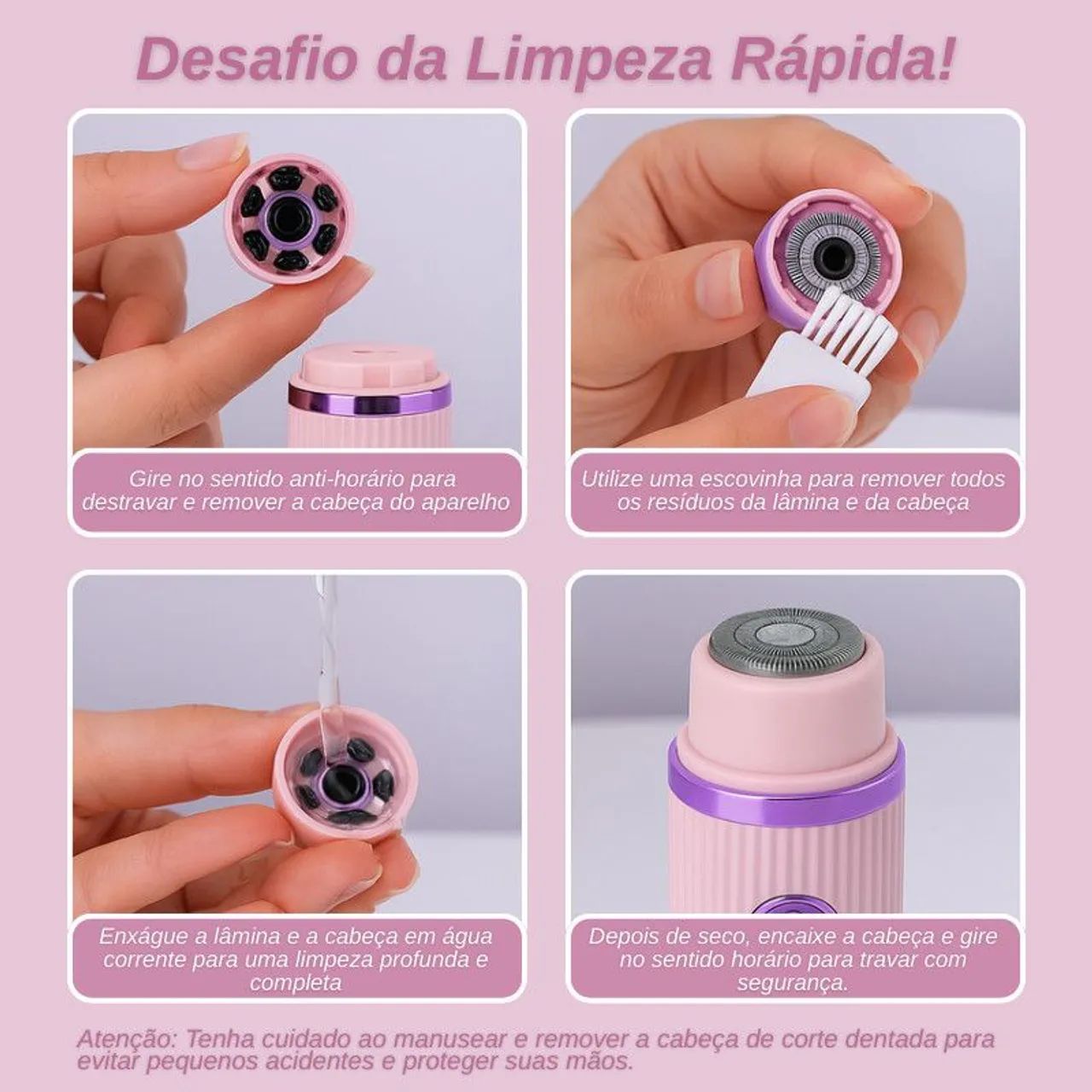 Depilador Elétrico Removedor de Pelos - Pele Macia com Rapidez e Conforto - Foto 4