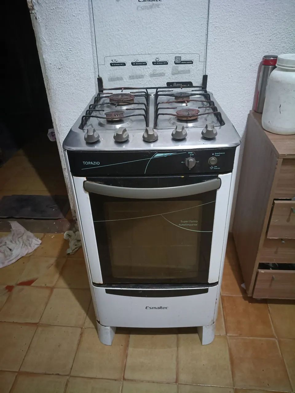 Fogão Esmaltec 4 bocas ascendimento automatico