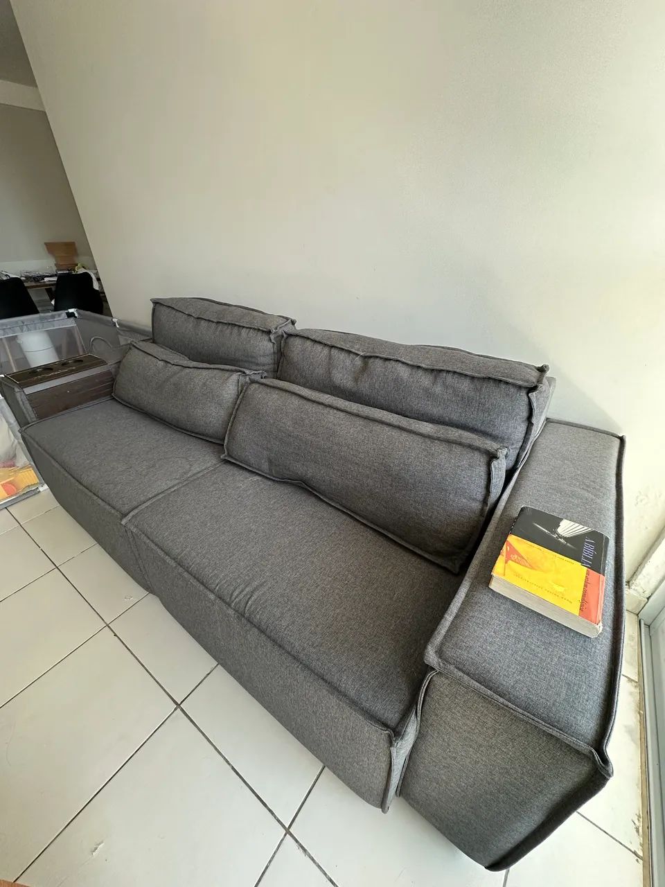 Sofá retrátil de Linho ( 2.20 m x 0.90 ) - Foto 2