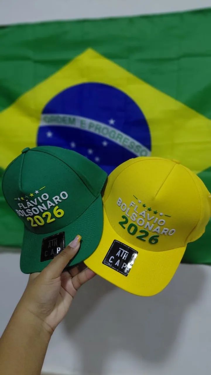 Bonés Lula e Flávio Bolsonaro  - Foto 5