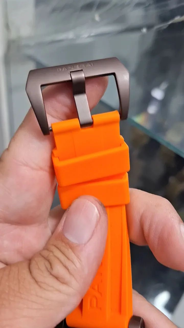 Relógio PANERAI LUMINOR MARINA AUTOMÁTICO PULSEIRA LARANJA - Foto 4