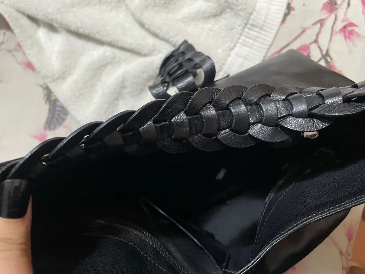 Bolsa de Couro Preta  - Foto 4