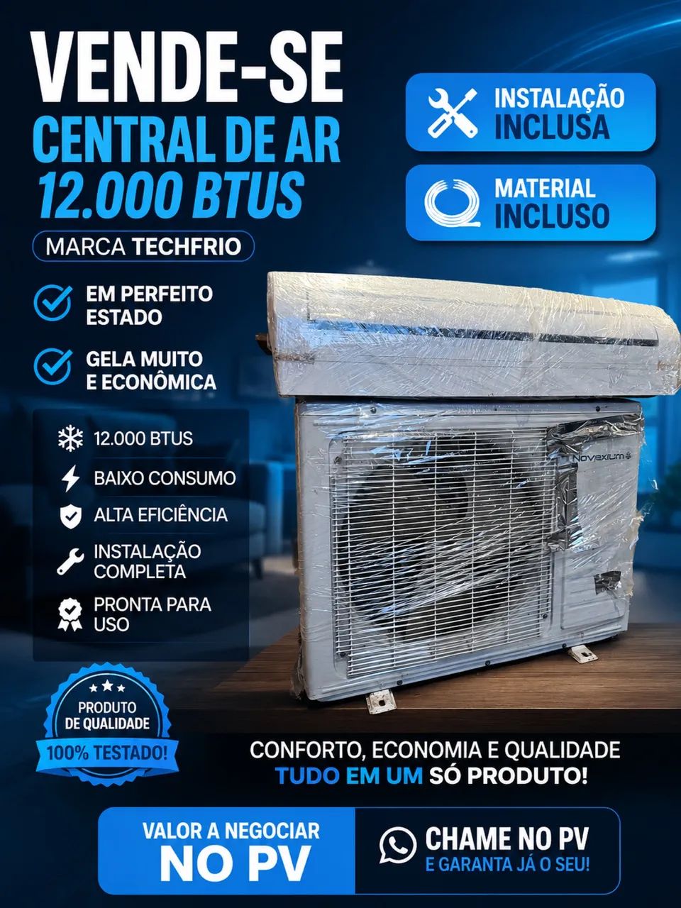 Central de ar 12mil btus