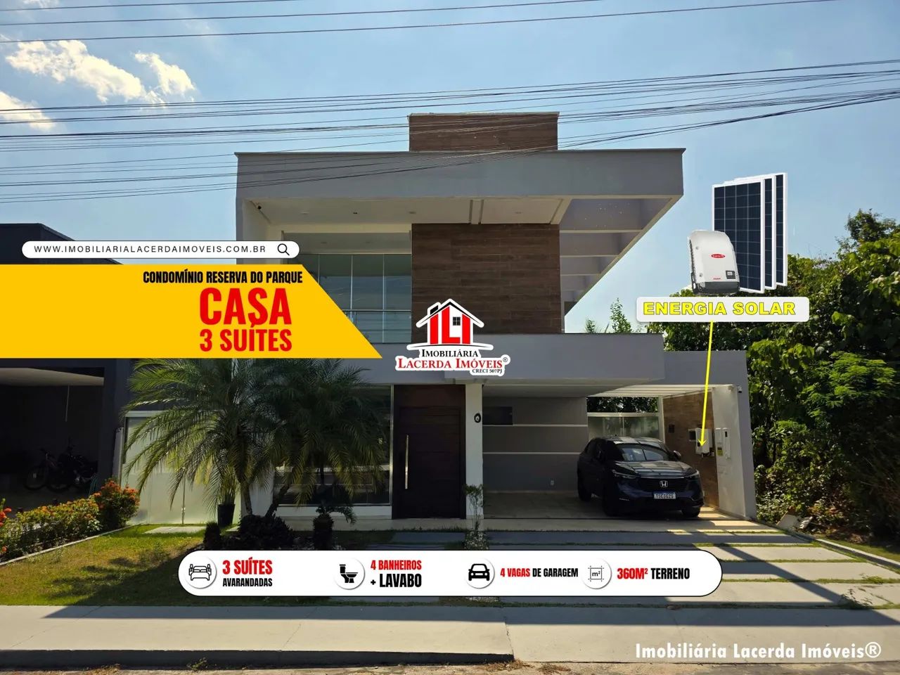 Reserva do Parque - Casa Duplex 3 Suítes Master com Closet e Piscina - Foto 5