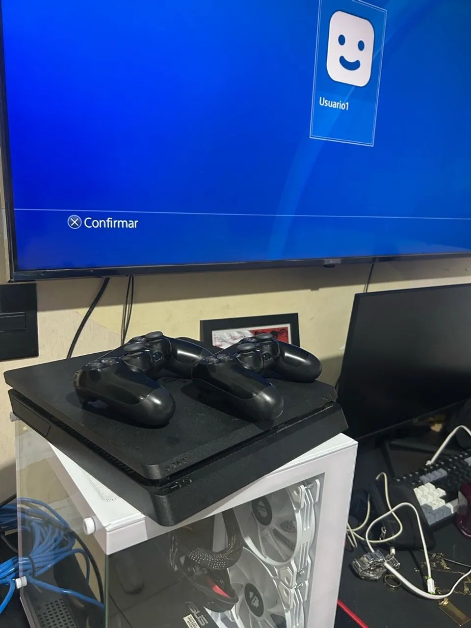 PS4 SLIM 1TB + JOGOS  - Foto 2