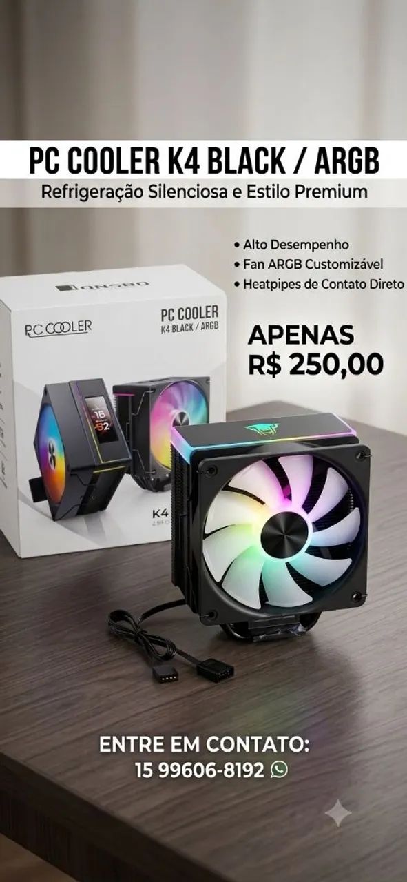 Air Cooler PC Cooler K4 White / ARGB 