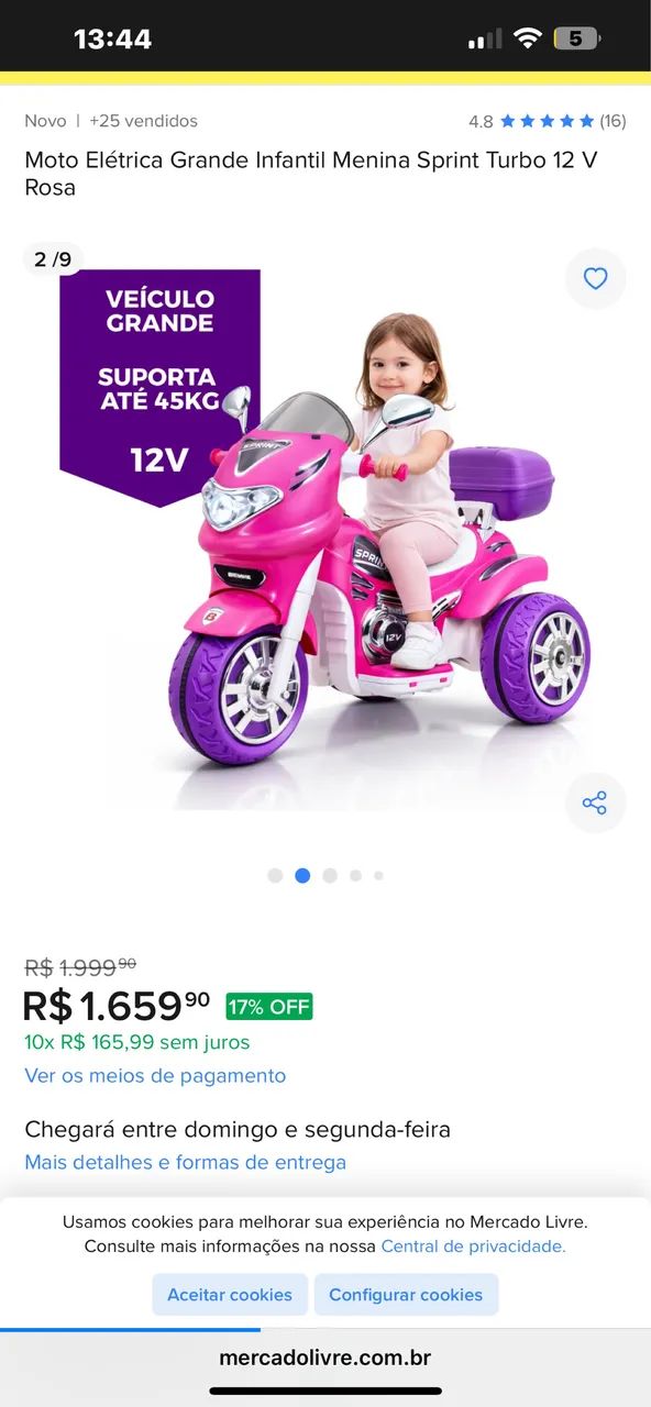 Motinha infantil elétrica