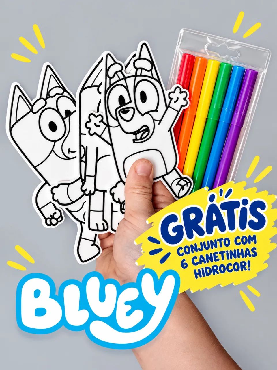 Kit de Pintura Personalizado com jogo com 6 canetinhas 