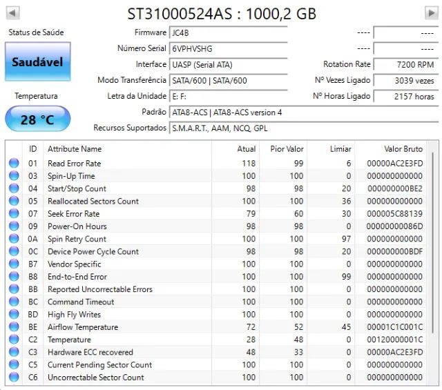 HD 1TB 7200 RPM SATA 3,5" Seagate - Usado - Foto 3