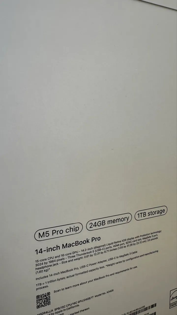 MacBook Pro M5 Pro 1tB 24gb RAM 14 Polegadas Novo Lacrado / Loja Física  - Foto 4