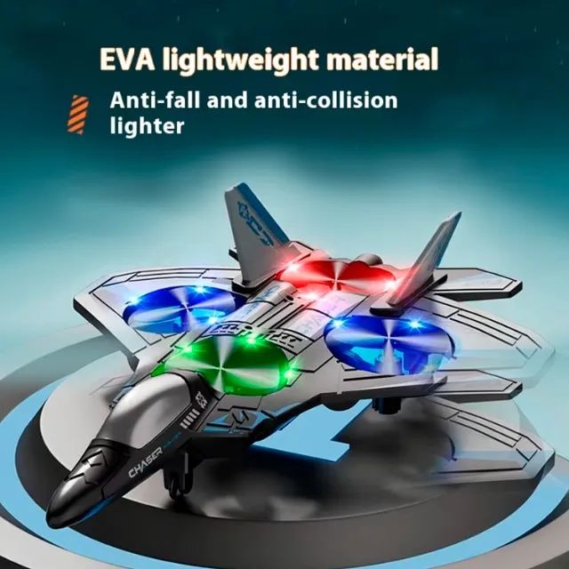 Drone Jato ABS Max Controle Remoto Avião a Jato Isopor Super Estável Residencial - Foto 3