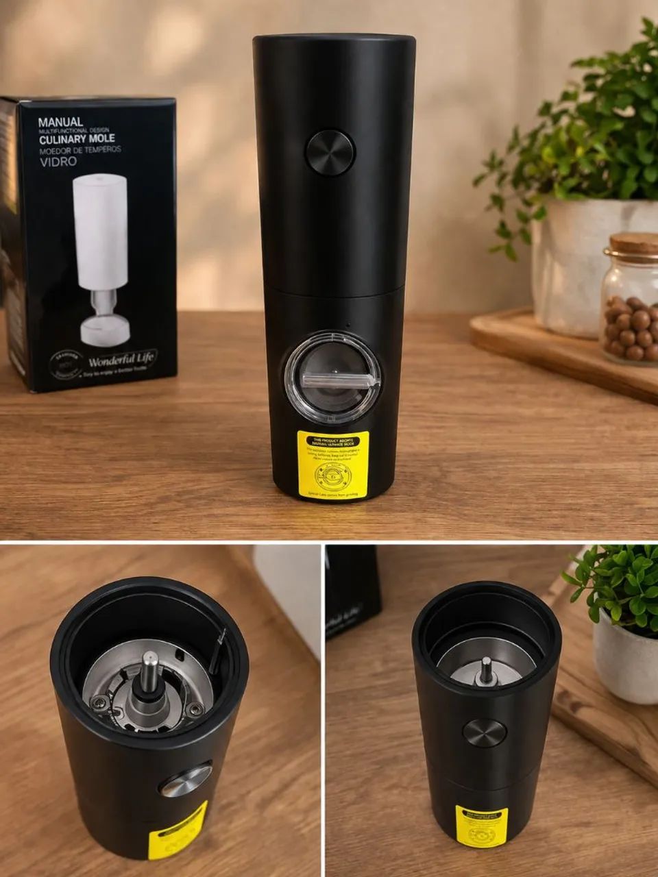 Moedor automático de tempero e sal grosso  - Foto 3