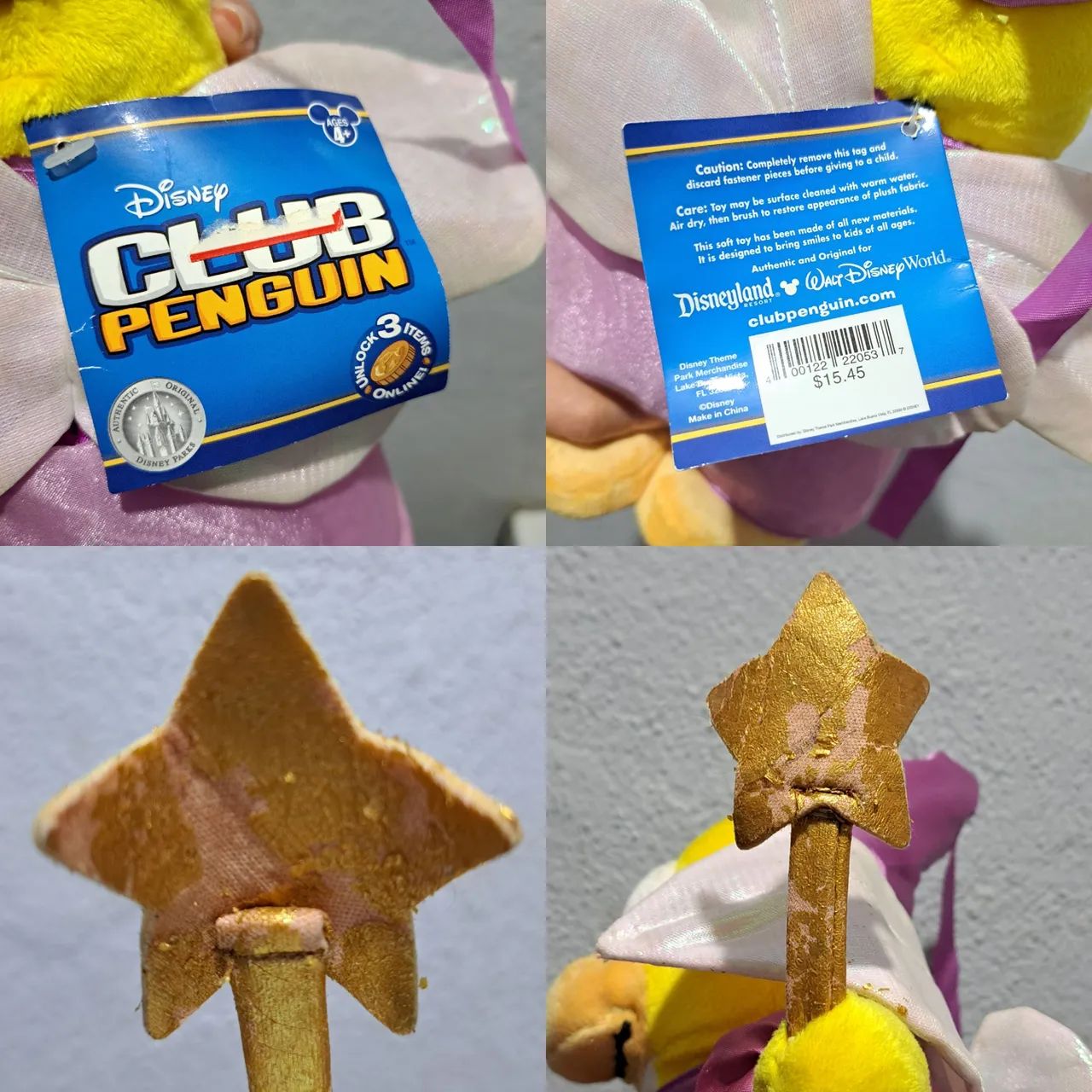 Pelúcia Oficial Club Penguin Fada Original Disney Parks 2009 Raro c/ Etiqueta SÓ HOJE R$99 - Foto 6