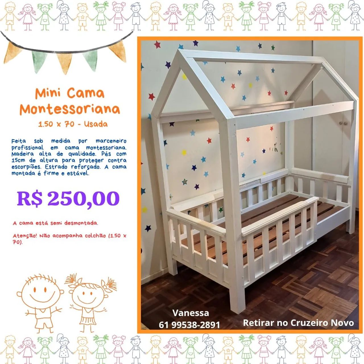 Mini Cama Montessoriana 