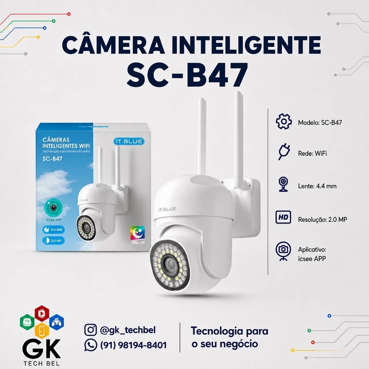 Câmera Wifi Inteligente (entrega gratis)