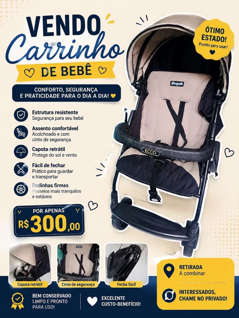 Carrinho de bebê burigotto