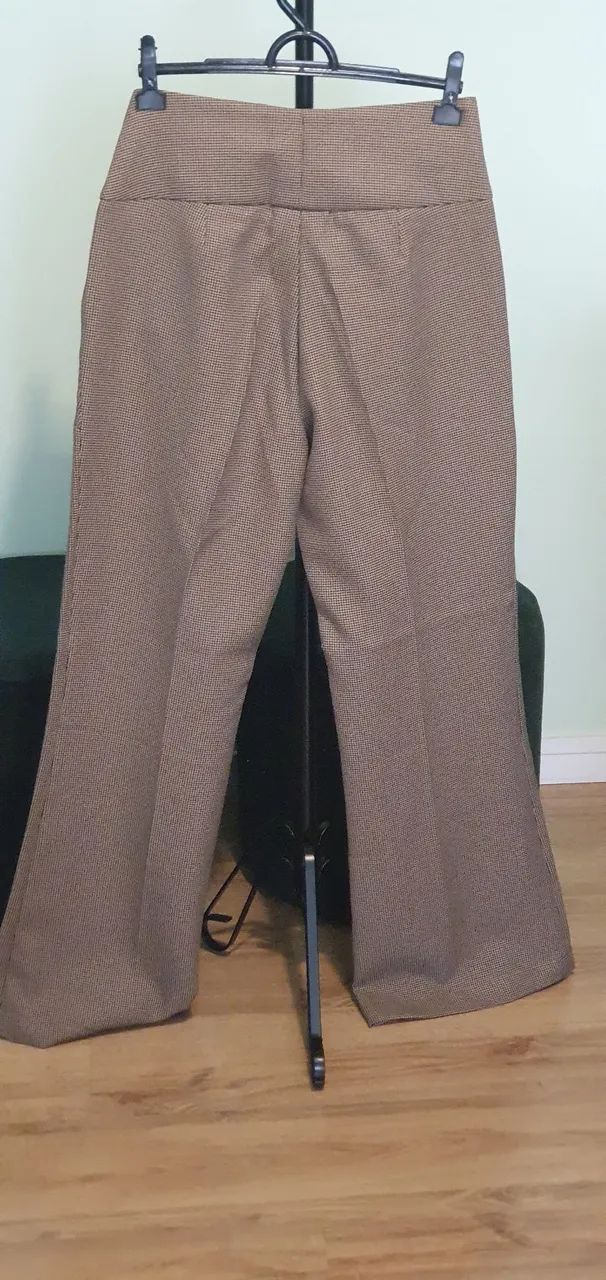 Calça Bege Estampa Padrão Herringbone - P. A Concept  - Foto 2