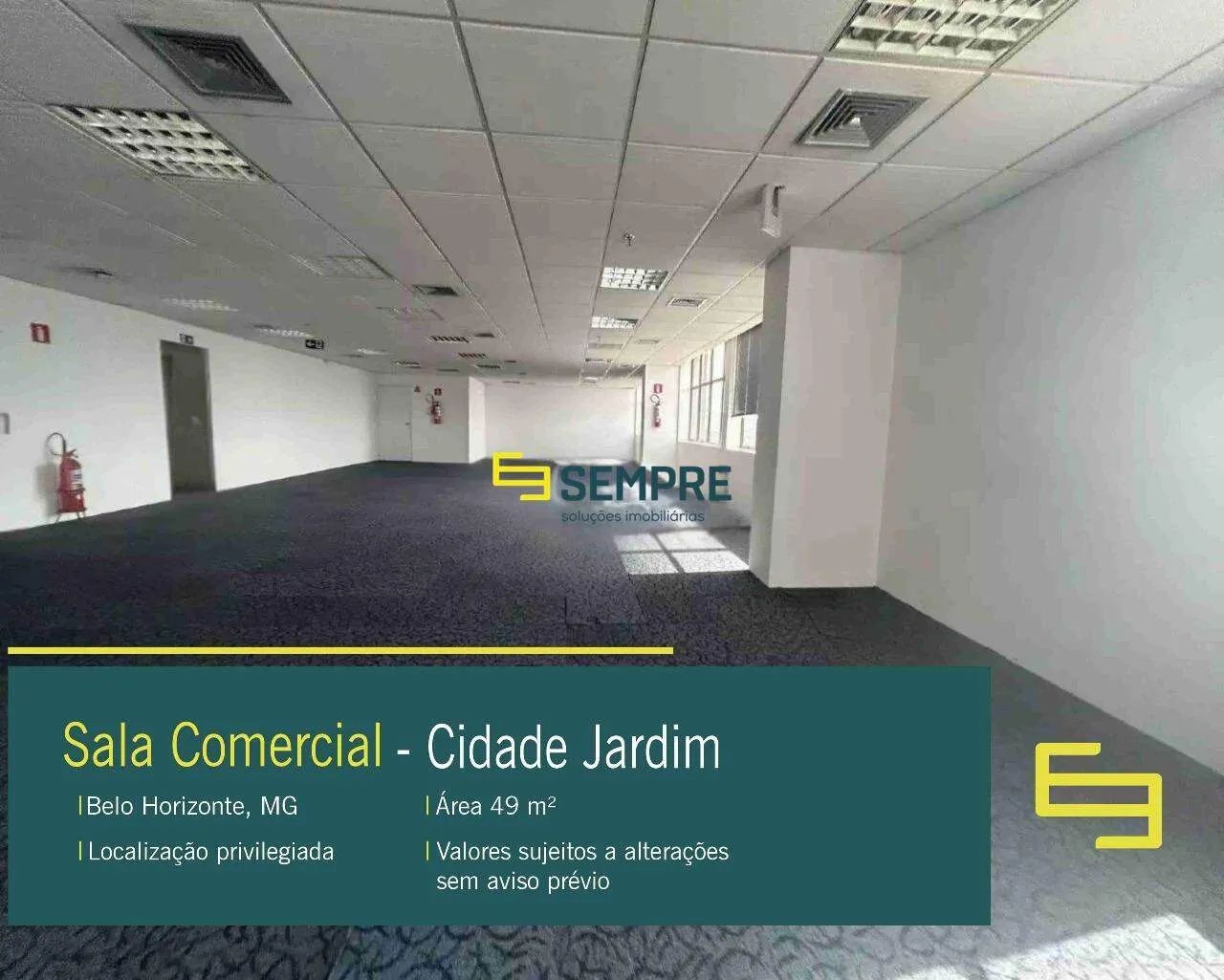 Sala Comercial para alugar na Cidade Jardim em Belo Horizonte/ MG