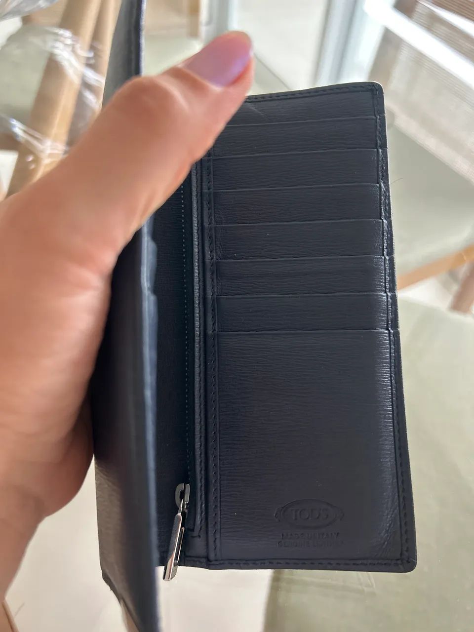 Carteira Tod's em couro com ziper - Foto 4