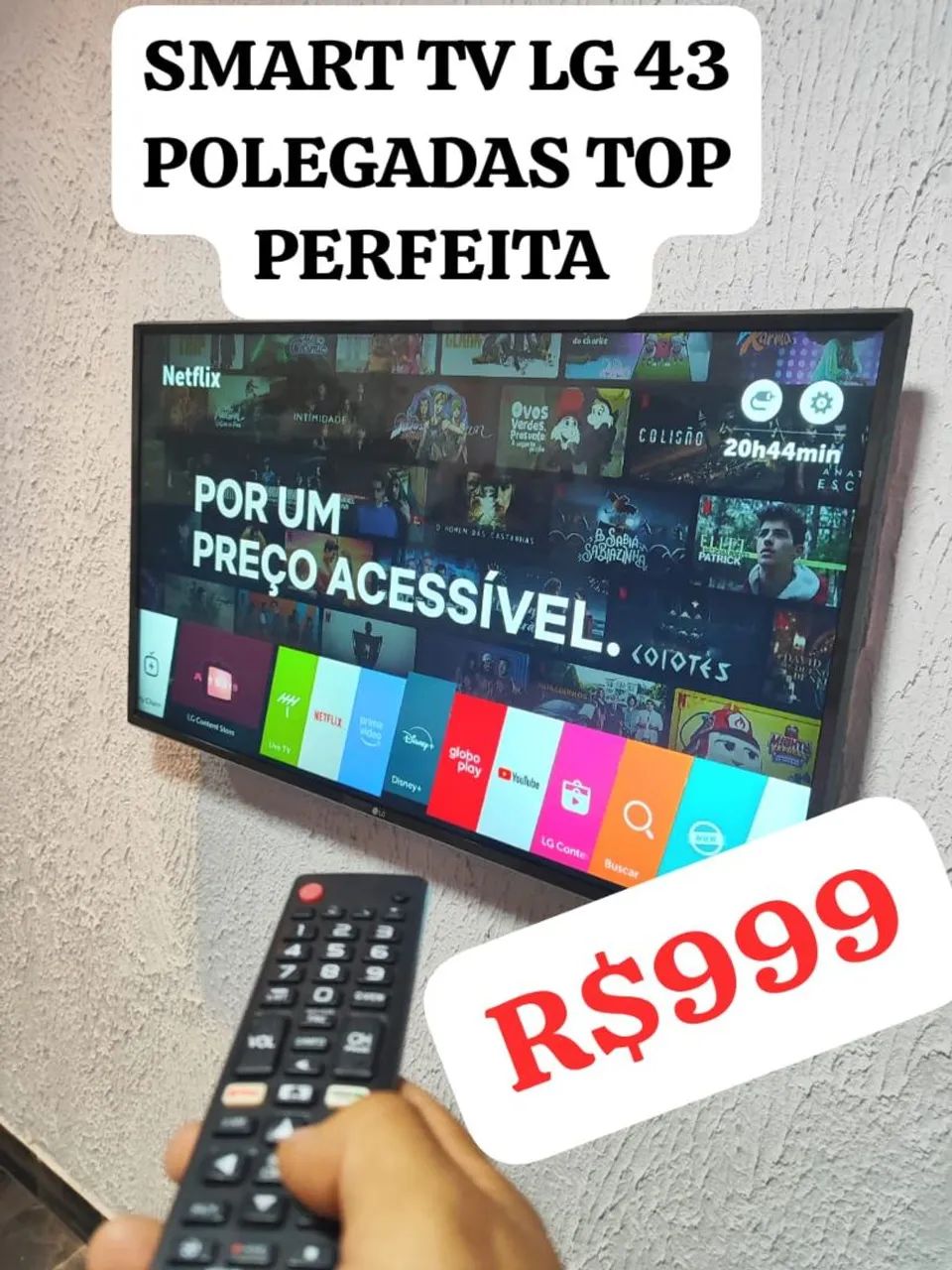 SMART TV LG 43 POLEGADAS TOP PERFEITA BARATA R$999. ENTREGO! 