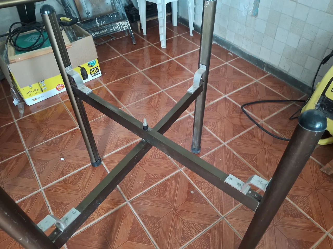 Pés em alumínio dobráveis para mesa - Foto 3