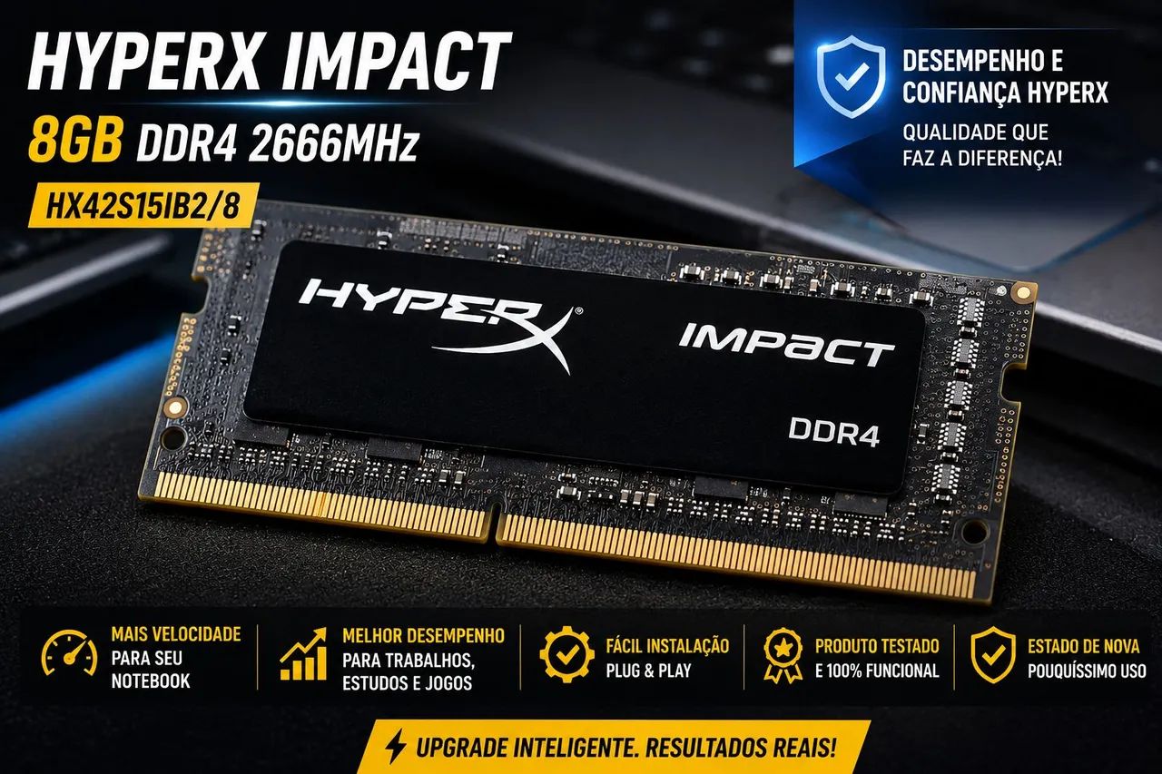 Memória HyperX Impact 8GB DDR4 2666MHz - Alto Desempenho para