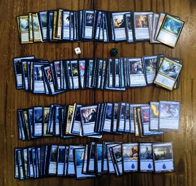 Lote Magic The Gathering 330 Cartas + Brinde Cartas Azul LT 02