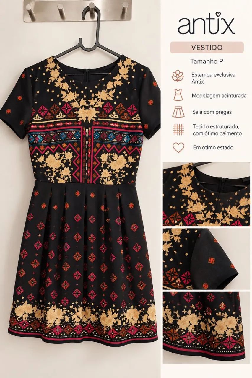 Vestido curto Antix