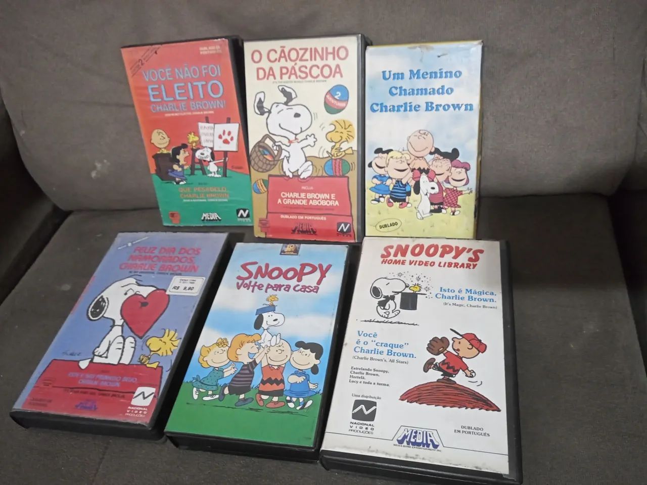 Fitas VHS Snoopy Charlie Brown
