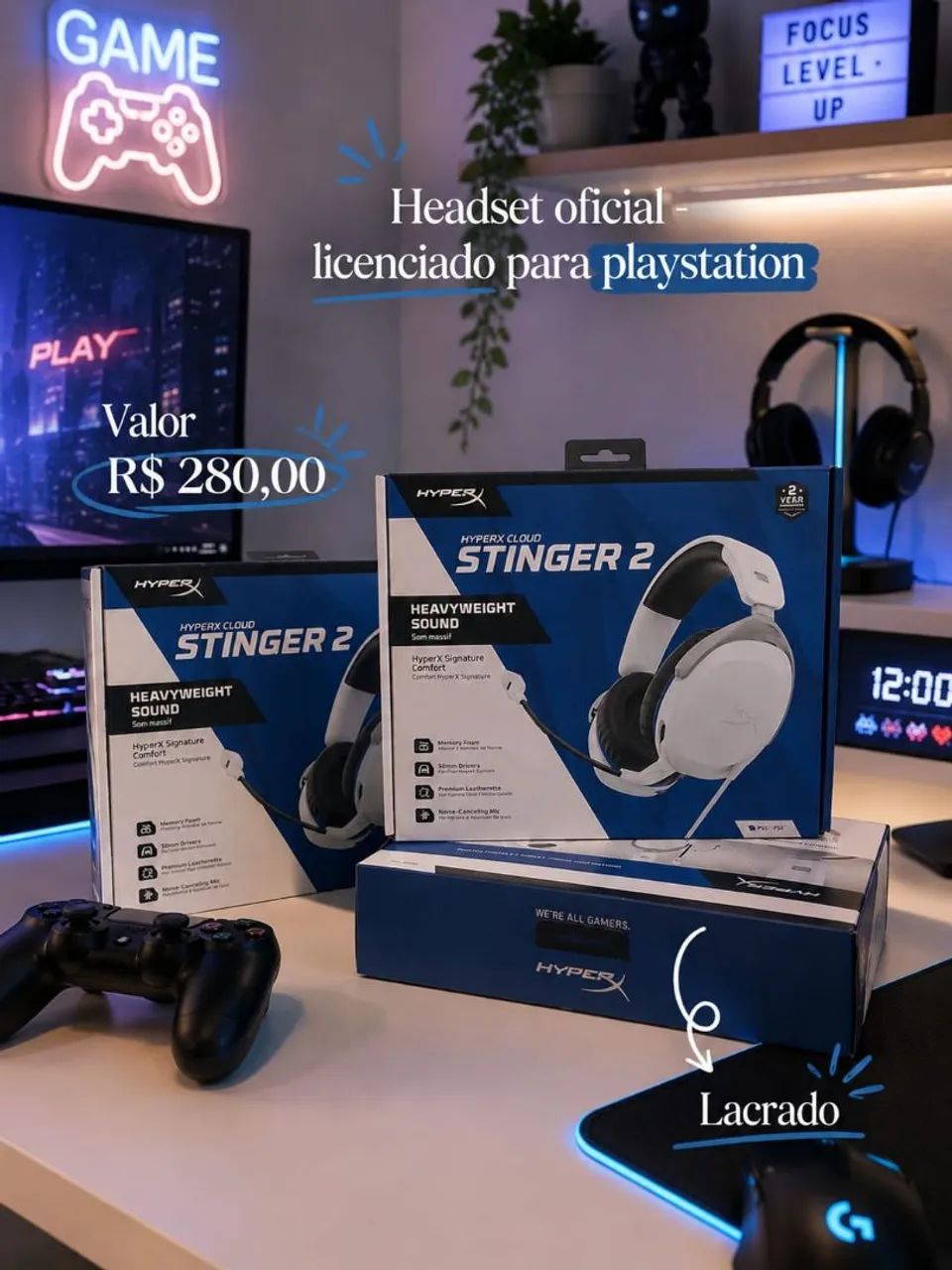 Hedset Hyperx cloud stinger 2 Lacrado 