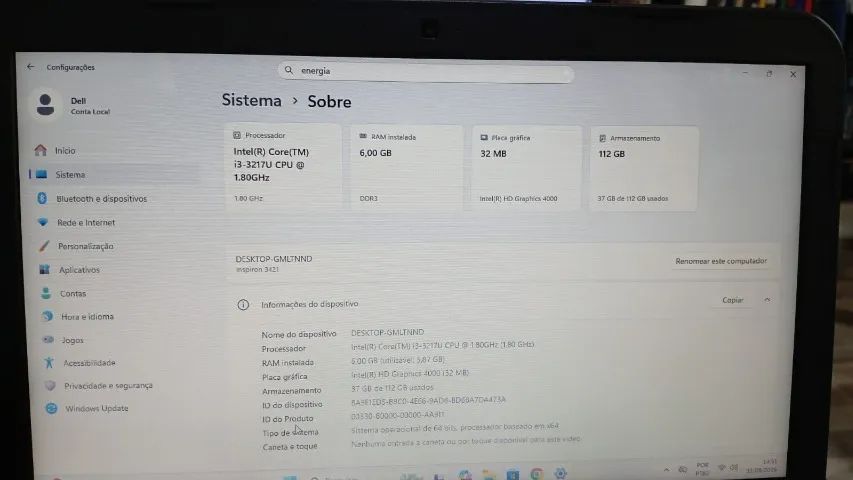 Notebook Dell, I3, 6Gb Ram, HD 500 Gb - Foto 2