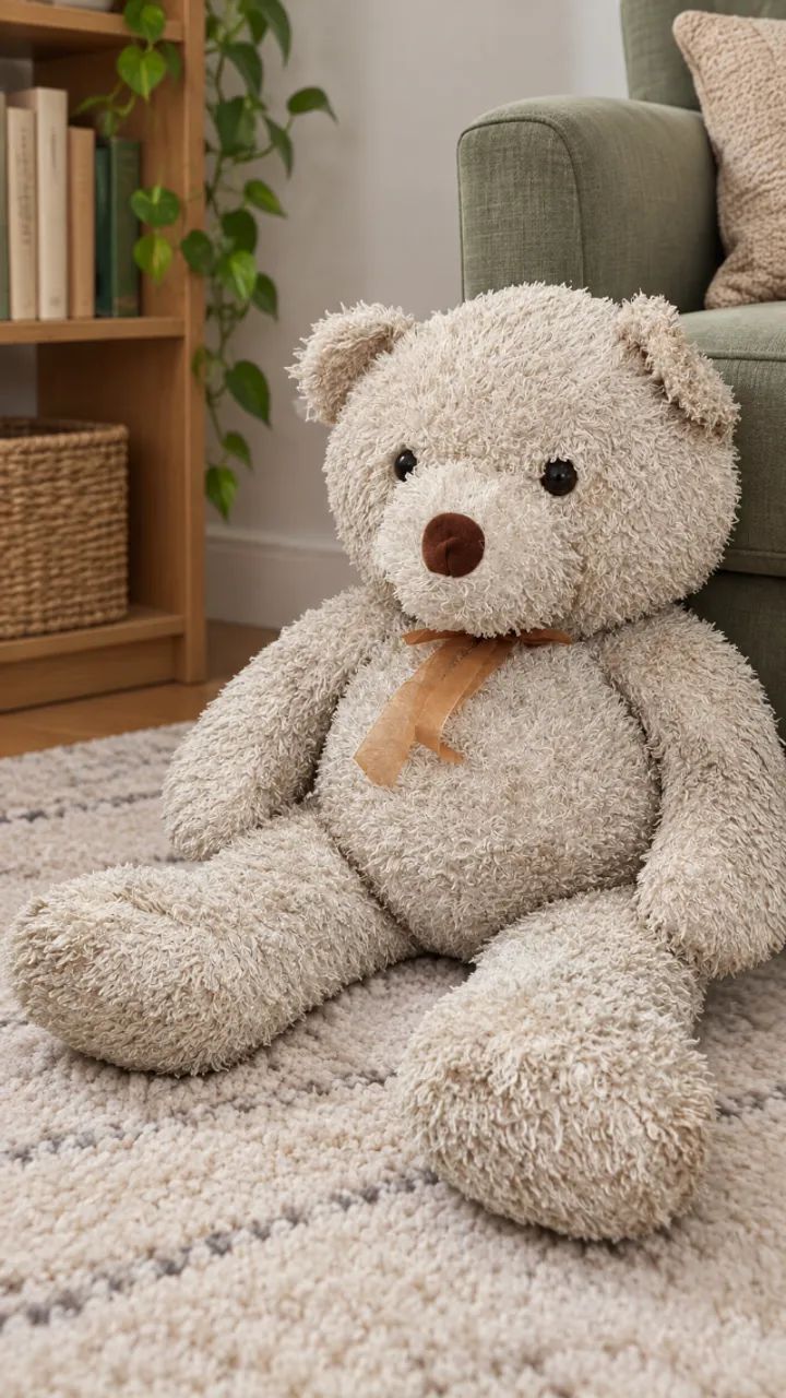 Urso de pelúcia grande com laço - Foto 2