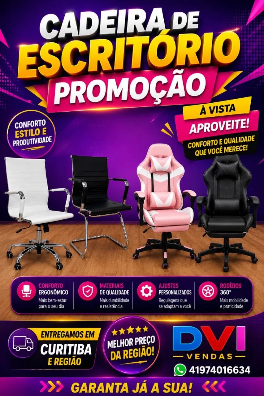 Cadeiras de Escritório PREMIUM 