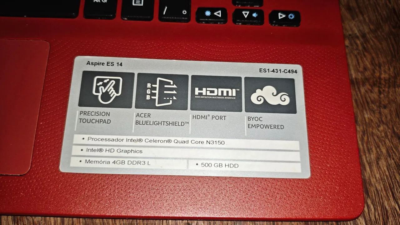 Notebook Acer ES1 Vermelho intel - Foto 5