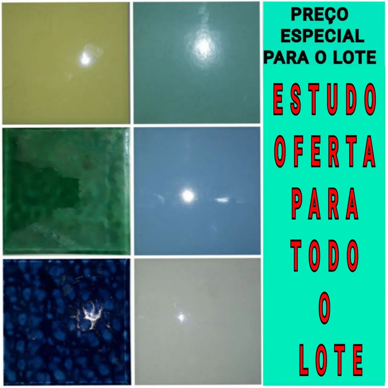 AZULEJOS ANTIGOS USADOS 15 CM X 15 CM E CANTONEIRAS CERÂMICAS  - VENDO TODO O LOTE - - Foto 4