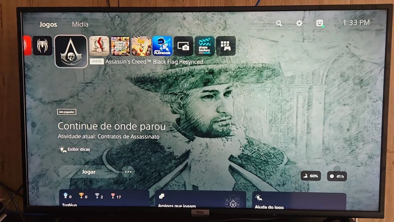 PS5 Slim Impecável + Controle Original + 1 Ano de PS Plus Extra - Foto 5