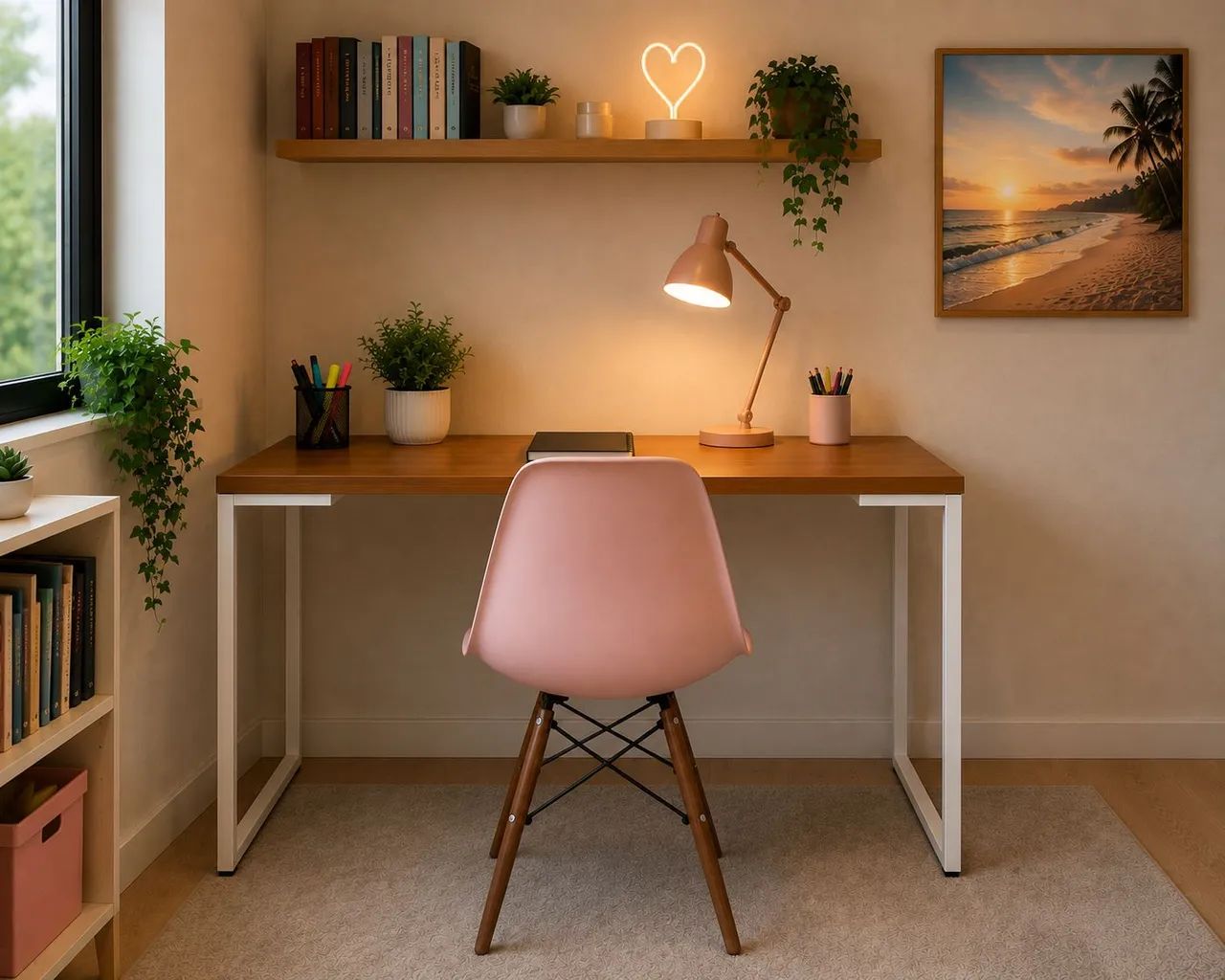 Mesa e cadeira para escritório 