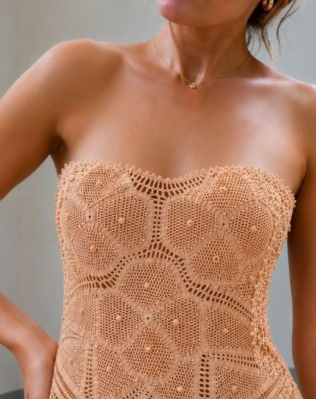 Vestido com bolero em renda renascença  - Foto 2