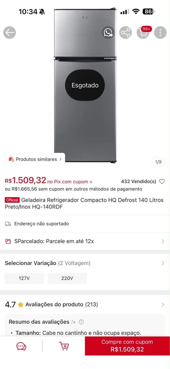 Geladeira Solteiro, super economiza e funcional - Foto 4